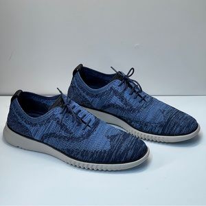 Cole Haan Zerogrand Shoes Men’s 11.5 Wingtip Oxford Sneakers Blue Marine C27946